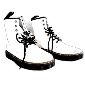 Dr. Marten's Zavala White Lace-up Combat Boots - Size 10